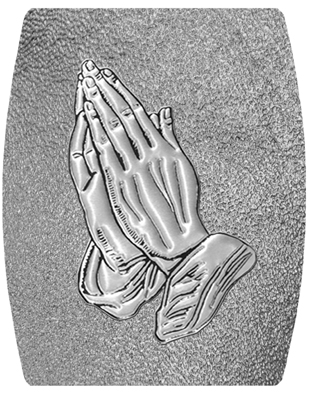 DNSHEND 516 SL SH SL Silver Praying Hands Shimmer Silver